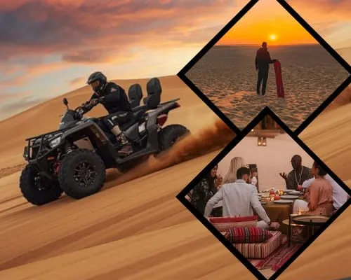 Sunset desert safari camp Dubai